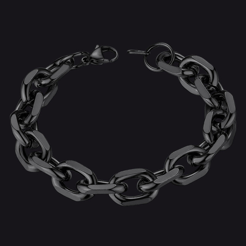 Stainless Steel Rolo Link Bracelet for