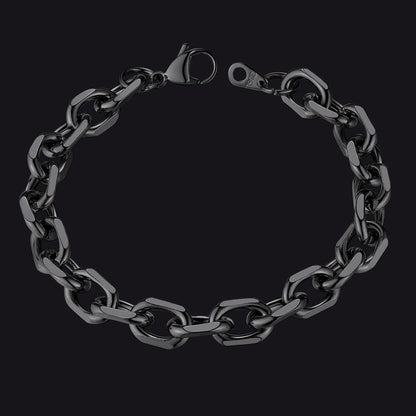 Stainless Steel Rolo Link Bracelet for