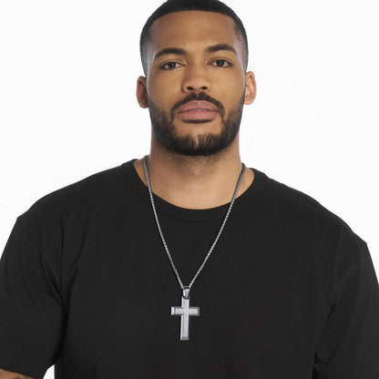 Christian Lord's Prayer Cross Necklace for
