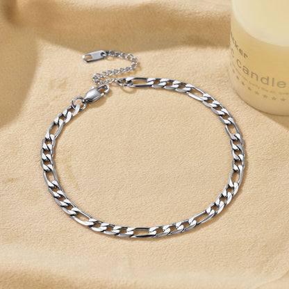 5mm Classic Figaro Link Anklet Bracelet for