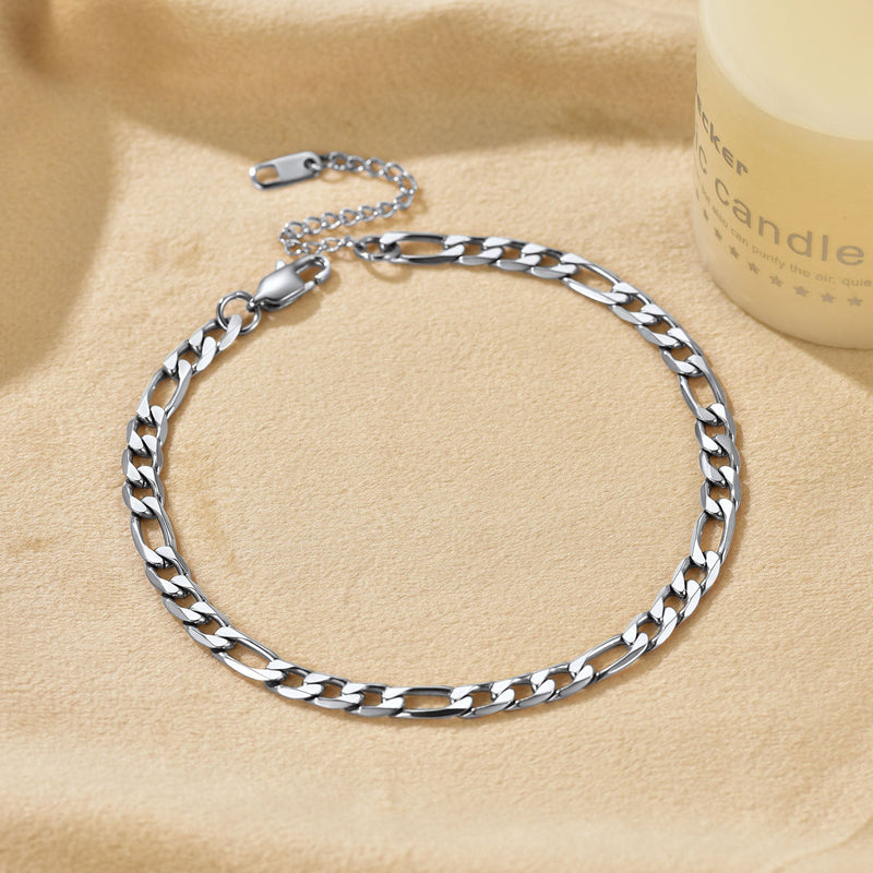 5mm Classic Figaro Link Anklet Bracelet for