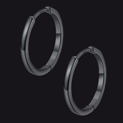 Classic Sterling Silver Huggie Hoop Earrings for