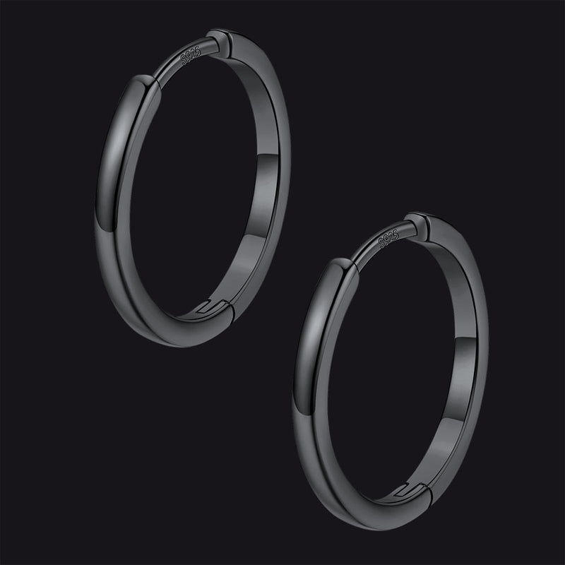 Classic Sterling Silver Huggie Hoop Earrings for