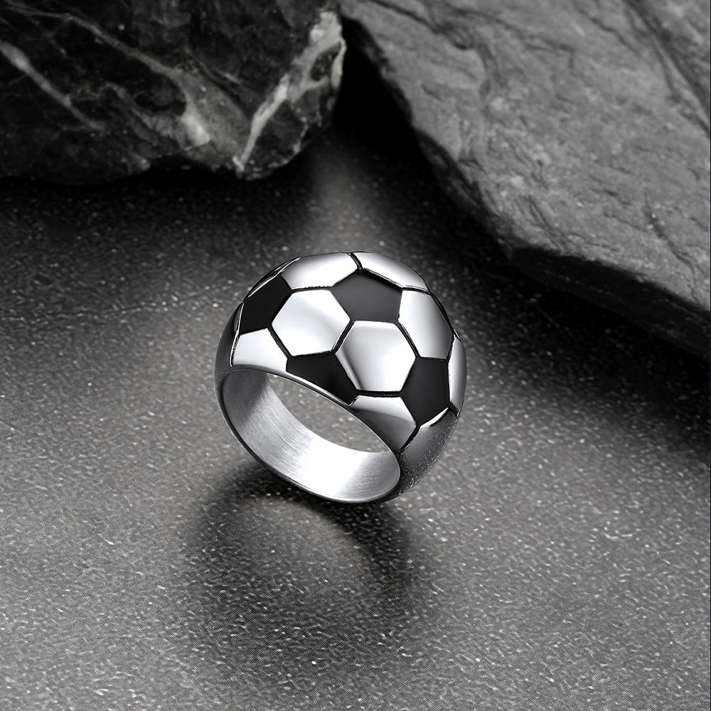 Sport Cool Football Ring Stainless Steel for Fans