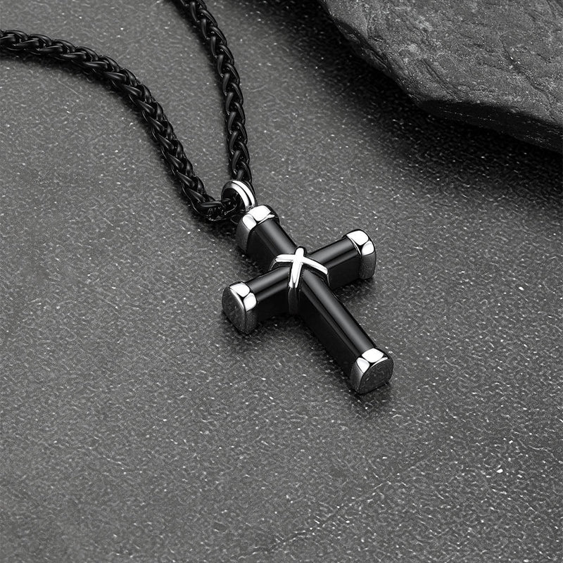 Customized Cross Cremation Urn Necklace Memorial Jewelry for