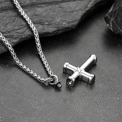 Customized Cross Cremation Urn Necklace Memorial Jewelry for