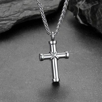 Customized Cross Cremation Urn Necklace Memorial Jewelry for