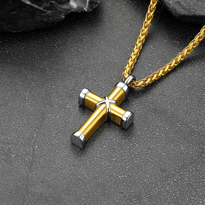 Customized Cross Cremation Urn Necklace Memorial Jewelry for