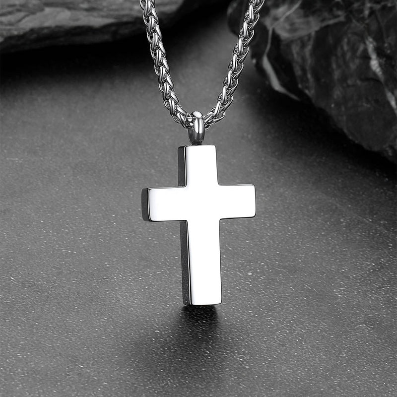 Customized Cross Cremation Urn Ashes Necklace Memorial Keepsakes Pendant