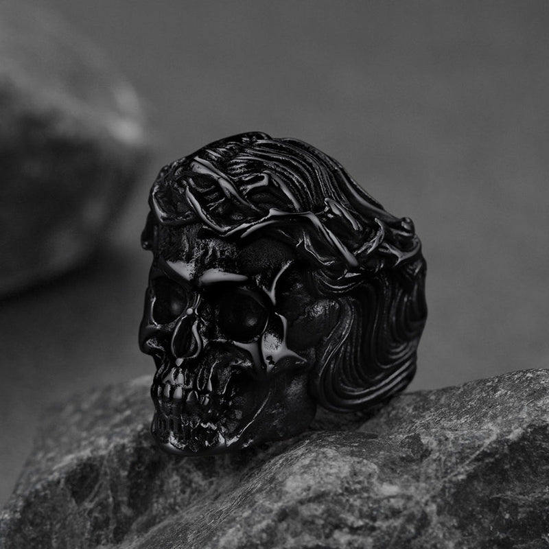 Flash Crown of Thorns Skull Ring for Stainless Steel