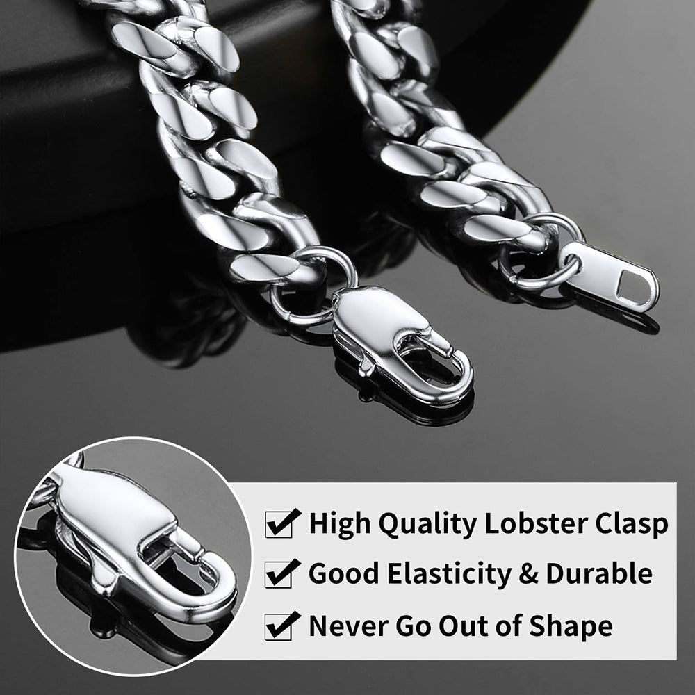 Stainless Steel Cuban Link Curb Bracelet for
