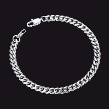 Stainless Steel Cuban Link Curb Bracelet for