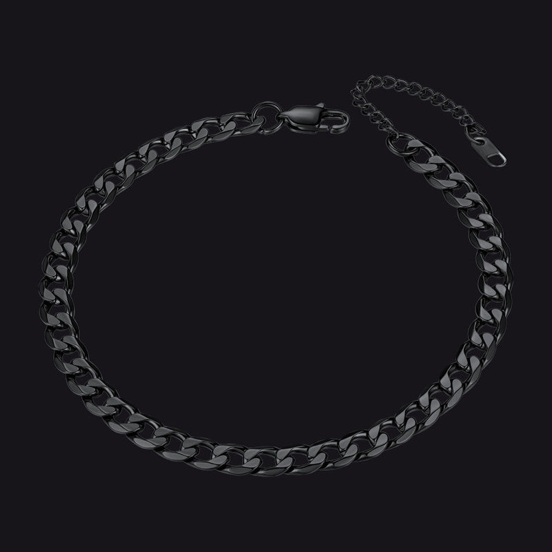 Stainless Steel Cuban Chain Link Anklet Bracelet for