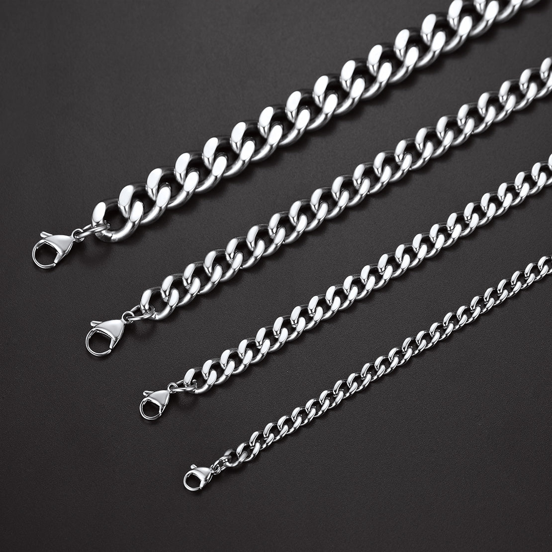 Thick Cuban Chain Link Bracelet for 5/7/9/12mm Width