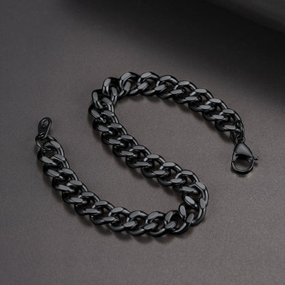 Thick Cuban Chain Link Bracelet for 5/7/9/12mm Width