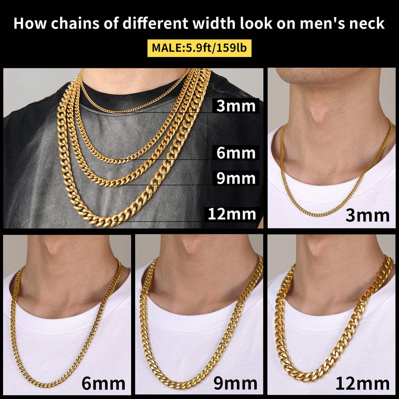 Chunky Miami Curb Cuban Link Chain Necklace for