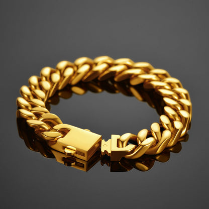 Miami Cuban Chain Bracelet 5/7/9/12mm Width Birthday Gift for