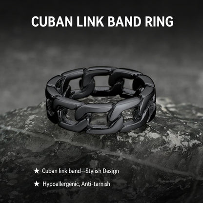 Chunky Cuban Link Chain Ring for Stainless Steel