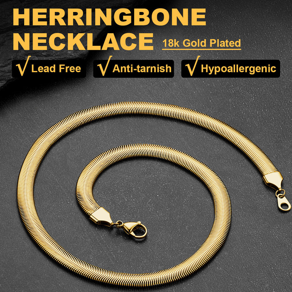 2mm Thin & 8mm Bold Snake Chain Set for
