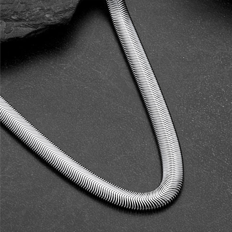 8mm Snake Link Chain & 5mm Bracelet Set for