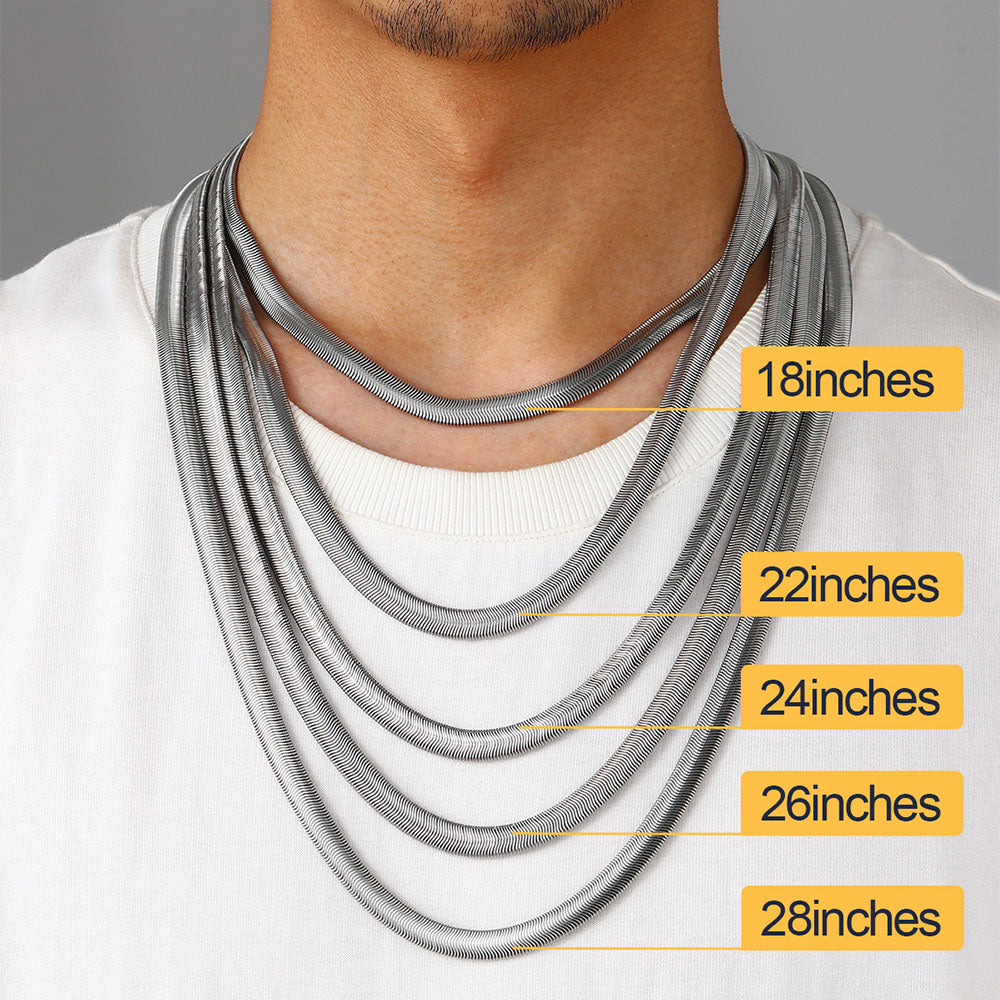 Snake Chain Link Necklace for 8mm
