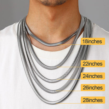 Snake Chain Link Necklace for 8mm