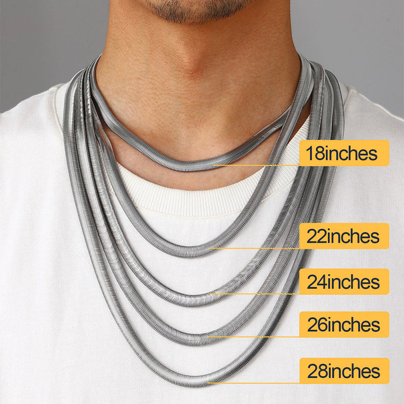 Snake Chain Link Necklace for 8mm