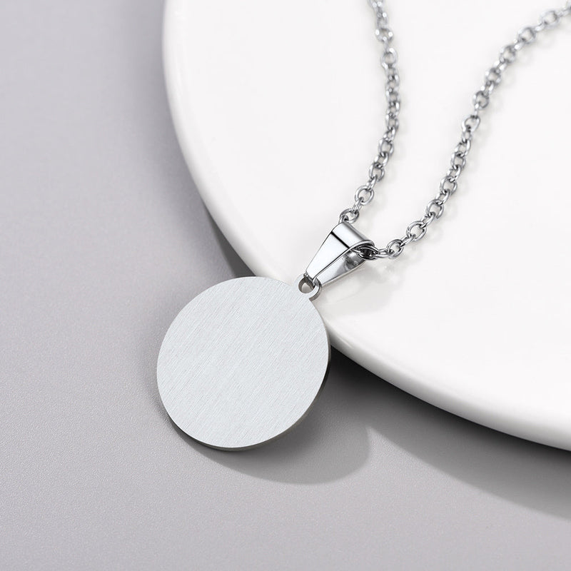 Custom Number Baseball Disc Necklace Sport Chain for