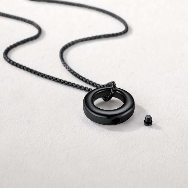 Custom Circle of Life Urn Ashes Necklace Cremation Jewelry