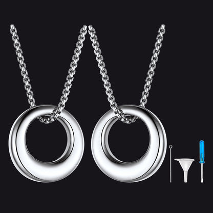 Custom Circle of Life Urn Ashes Necklace Cremation Jewelry