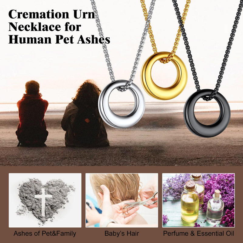 Custom Circle of Life Urn Ashes Necklace Cremation Jewelry