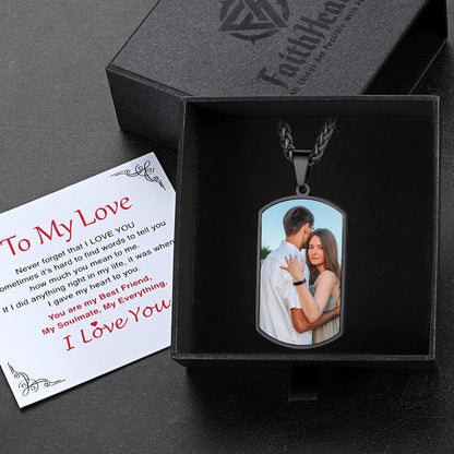 Custom Photo Dog Tag Necklace With Picture for