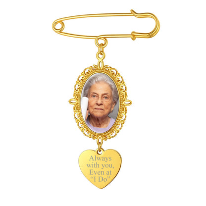 Customized Memorial Picture Charms Brooch Pins for Wedding