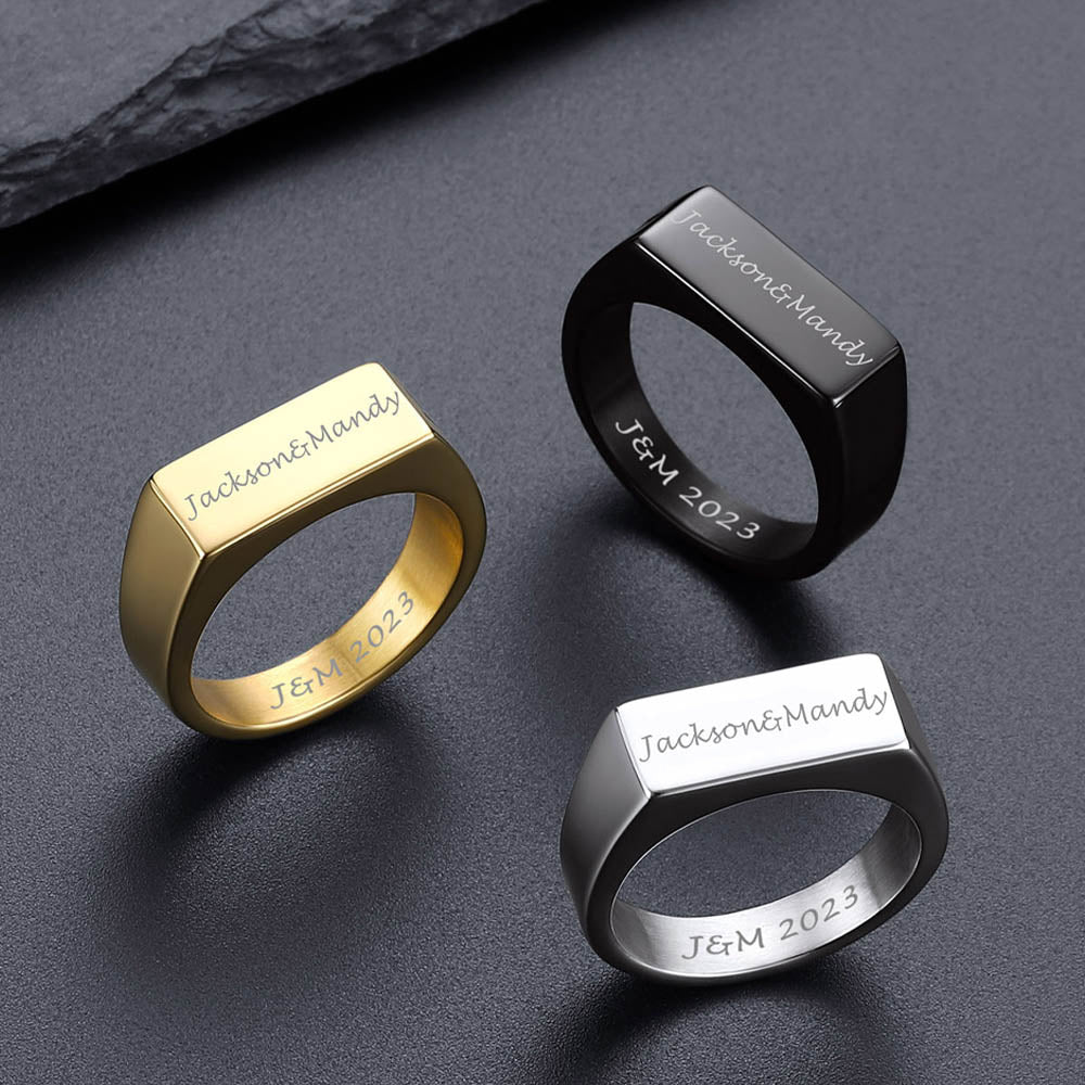 Customized Minimalist Band Ring for