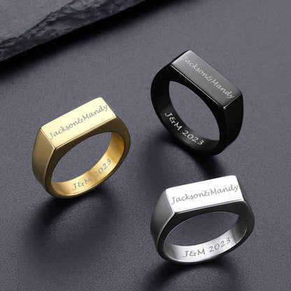 Customized Minimalist Band Ring for