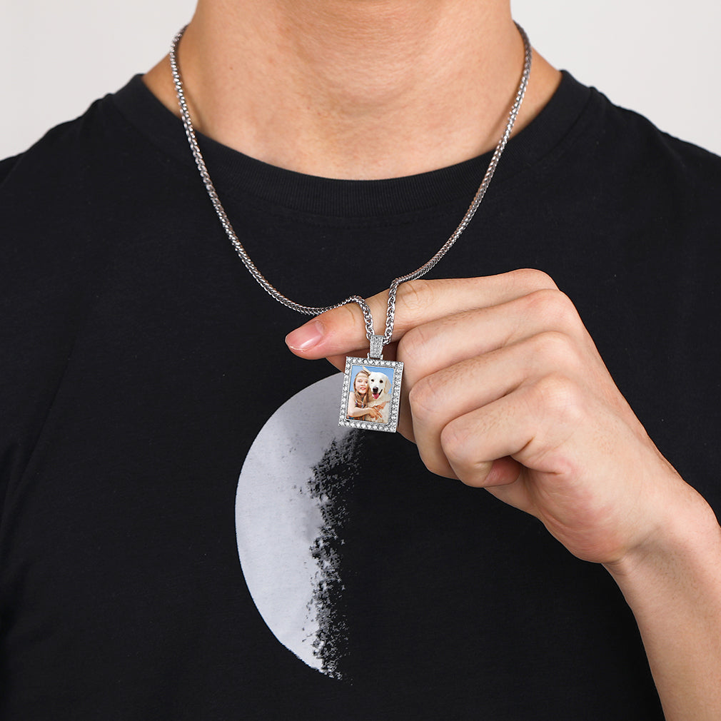 Customized Frame Picture Necklace Memorial Gift for