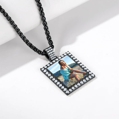 Customized Frame Picture Necklace Memorial Gift for