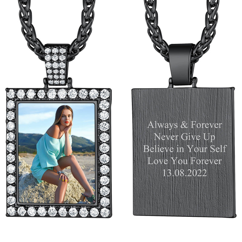 Customized Frame Picture Necklace Memorial Gift for