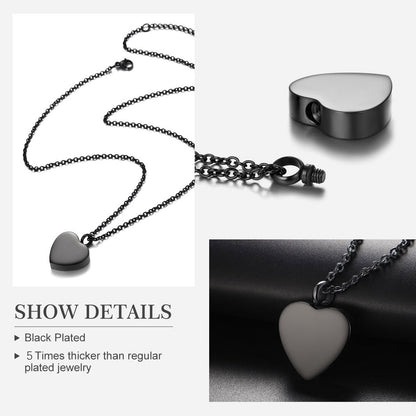 Customized Heart Urn Necklace for Ashes Cremation Jewelry