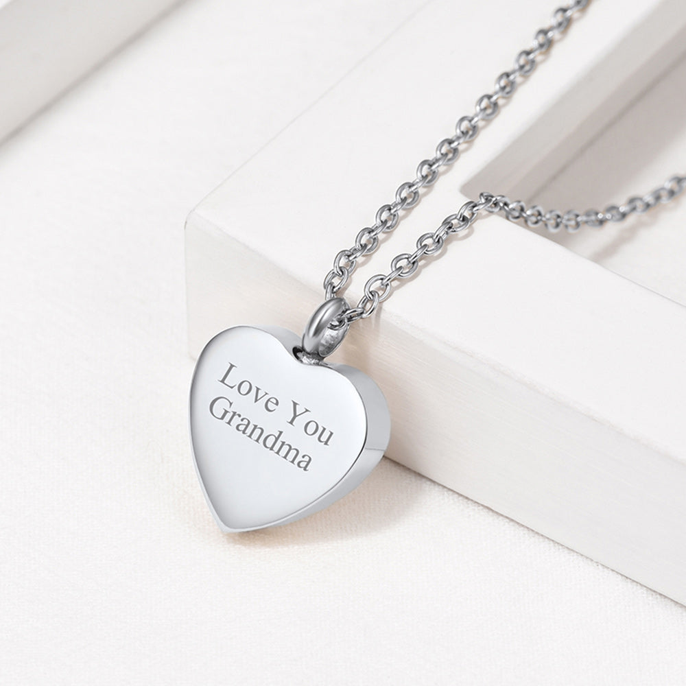 Customized Heart Urn Necklace for Ashes Cremation Jewelry