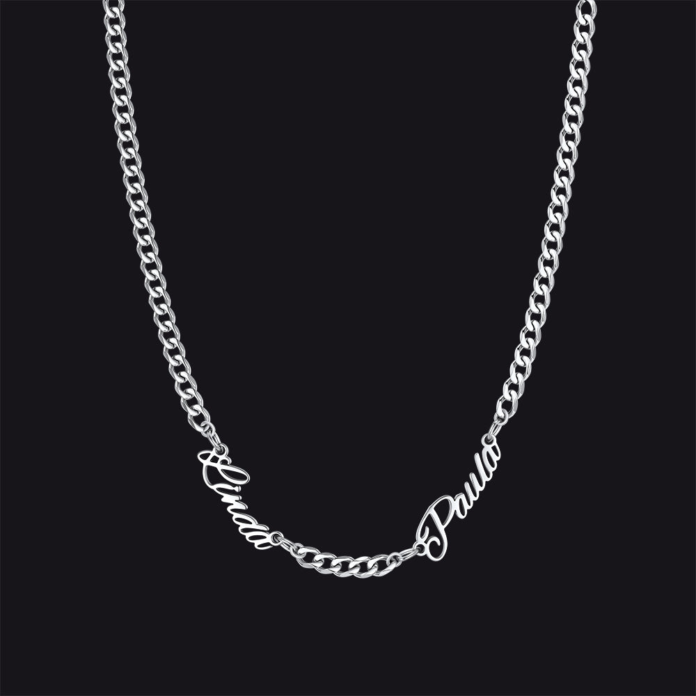 Customized Name Necklace With Cuban Link Chain for