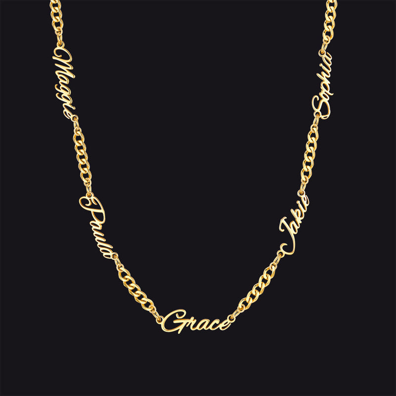 Customized Name Necklace With Cuban Link Chain for