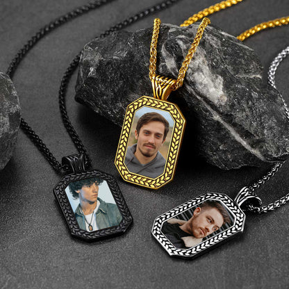 Customized Picture Dog Tag Necklace Photo Pendant for