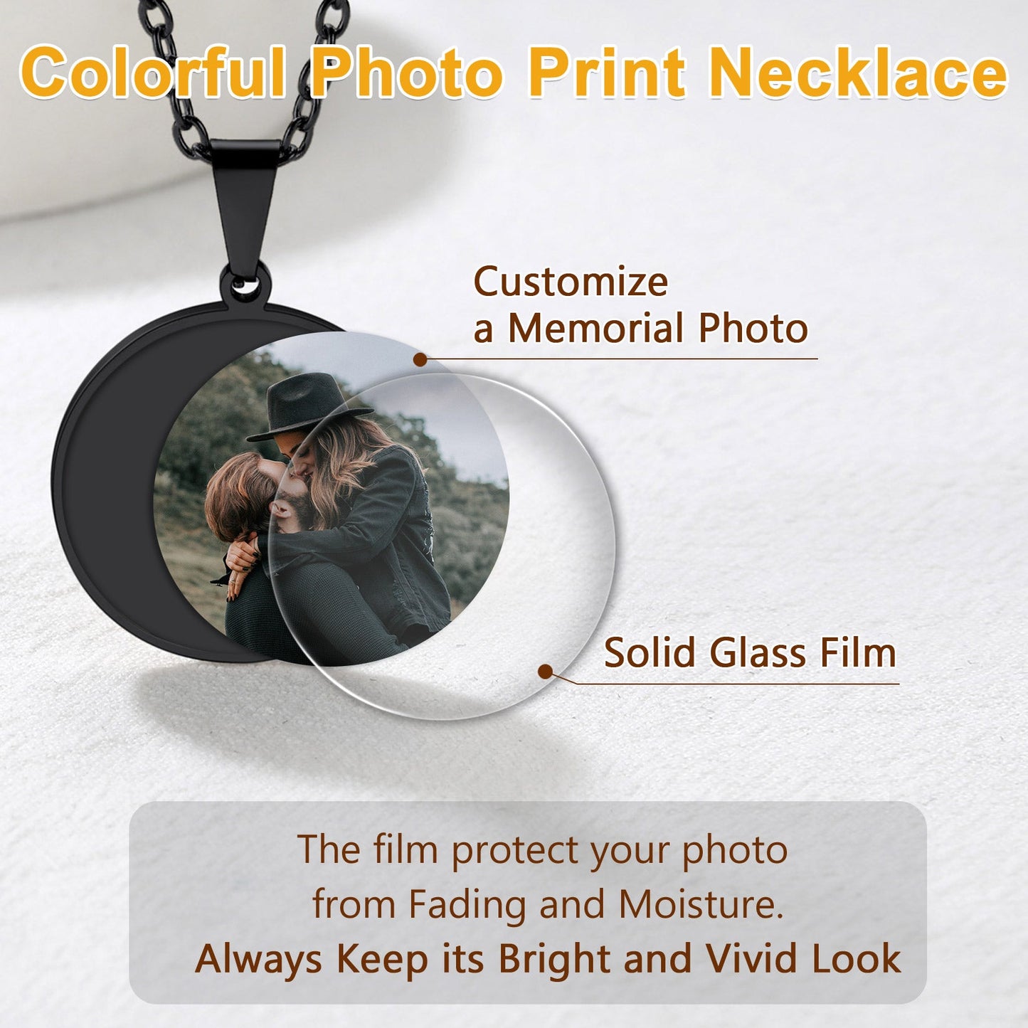 Customized Memorial Pet Picture Necklace for