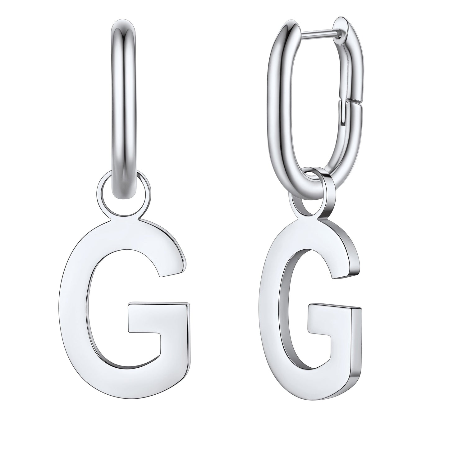 Hypoallergenic Initial Letter Dangle Earrings for