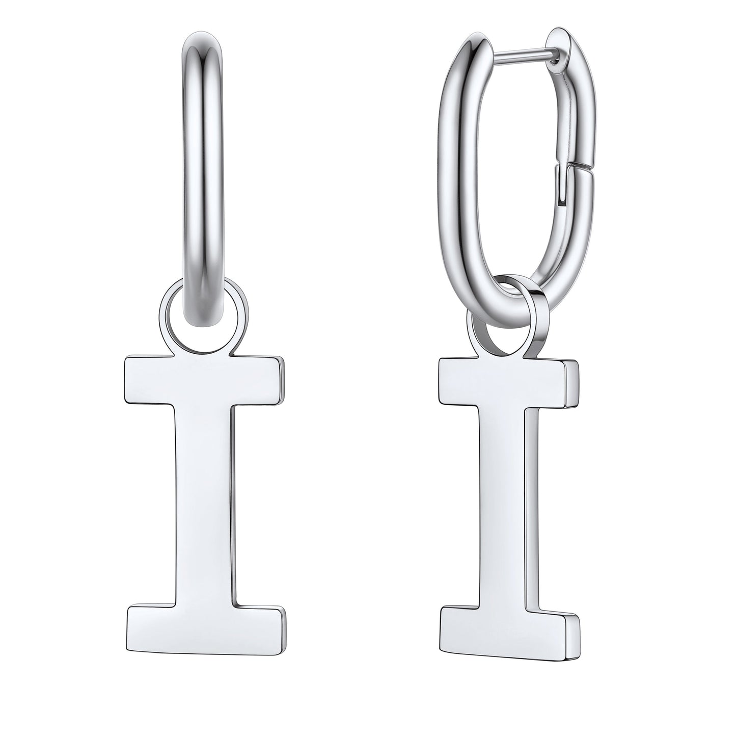 Hypoallergenic Initial Letter Dangle Earrings for