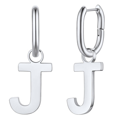 Hypoallergenic Initial Letter Dangle Earrings for
