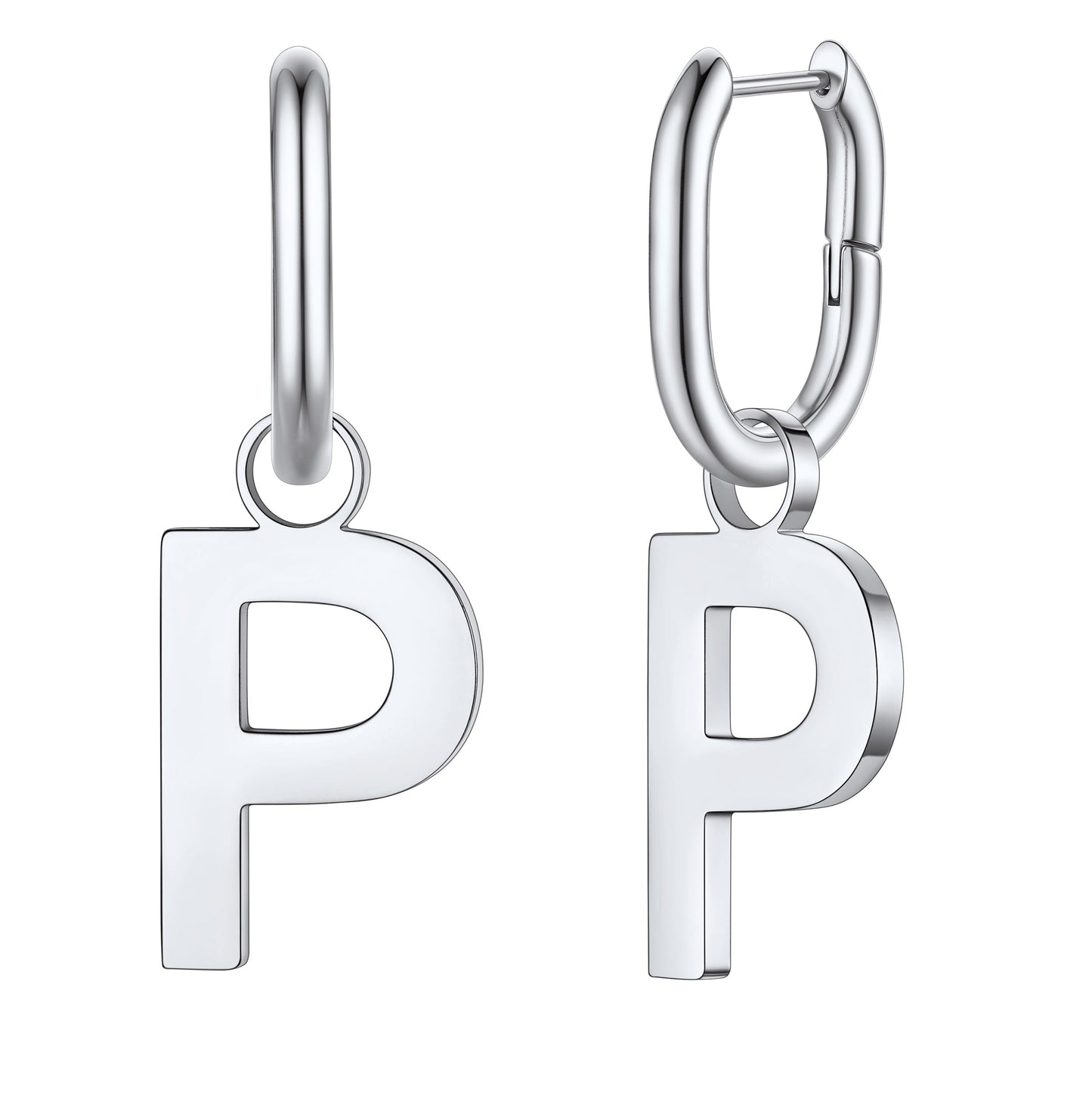 Hypoallergenic Initial Letter Dangle Earrings for