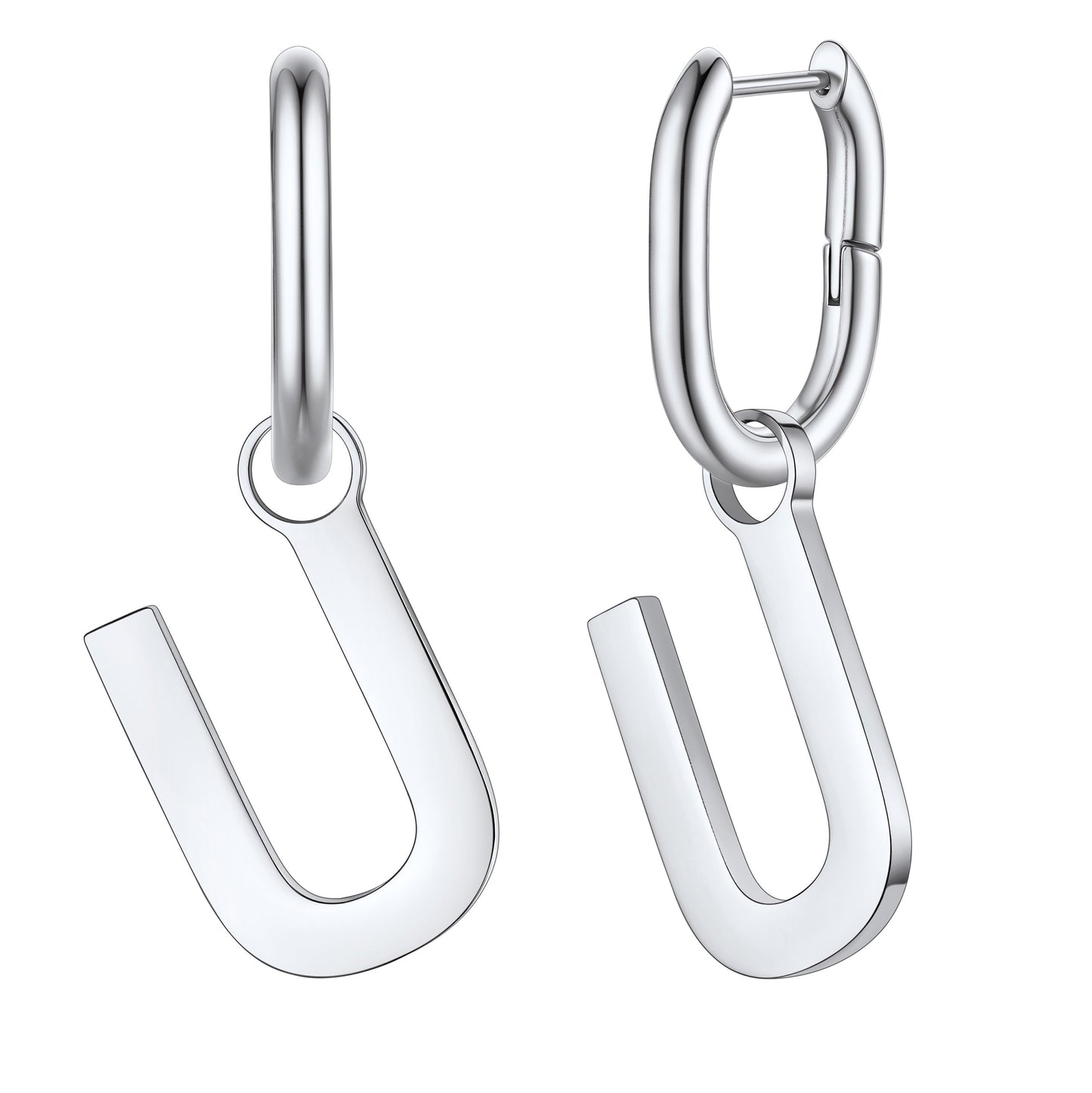 Hypoallergenic Initial Letter Dangle Earrings for