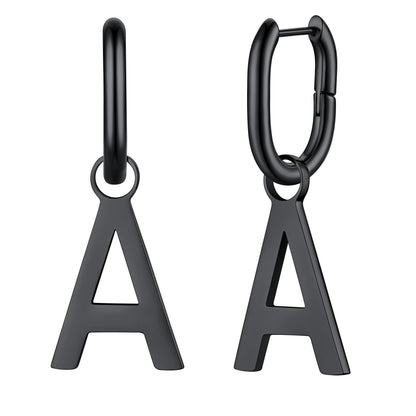 Hypoallergenic Initial Letter Dangle Earrings for